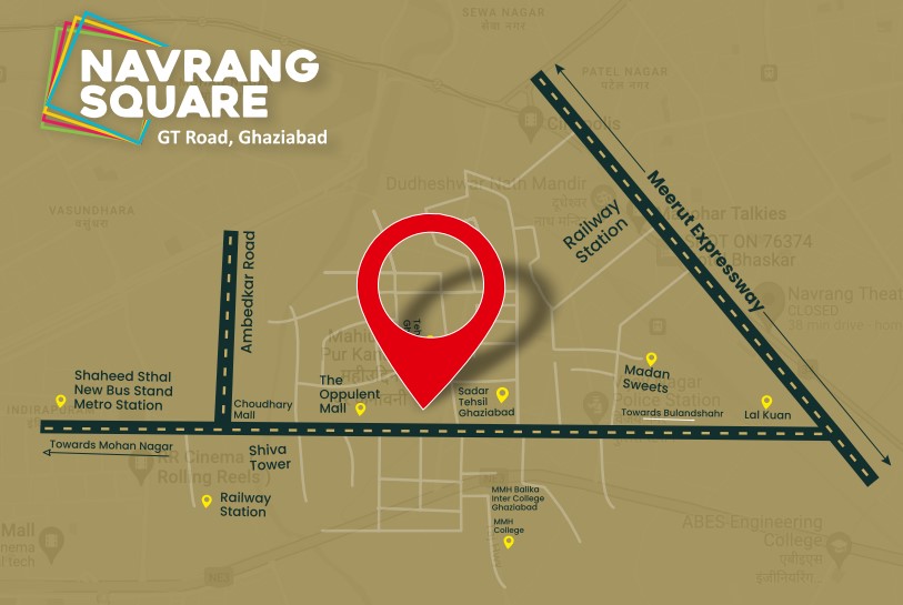 Location of Navrang Mall