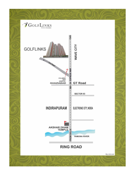 Location of Landcraft Golf Link Ghaziabad